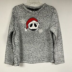 Disney Nightmare Before Christmas Jack Skellington Sherpa Fleece Sweatshirt, M